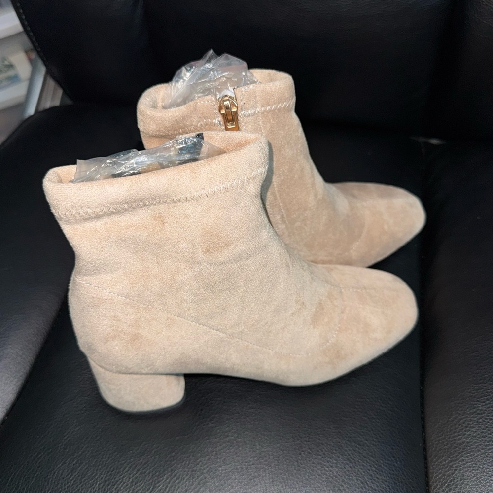 Suede Chunky Block High Heel